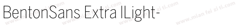 BentonSans Extra lLight字体转换